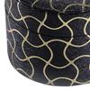 Benjara Travel Jewelry Case with 2 Semicircle Slots and Wavy Pattern, Black view 3