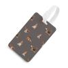 Basset Hound Dog Personalized Luggage Tag Durable Travel Bags Labels Business Travel ID Card Holder view 1