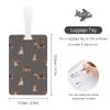 Basset Hound Dog Personalized Luggage Tag Durable Travel Bags Labels Business Travel ID Card Holder view 2