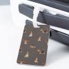 Basset Hound Dog Personalized Luggage Tag Durable Travel Bags Labels Business Travel ID Card Holder view 3