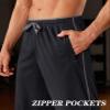 MAGNIVIT Men's Sweatpant Track Pants Open-Bottom Sweat Pants Performance Active Pant Loose-Fit Black/Grey view 3