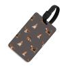 Basset Hound Dog Personalized Luggage Tag Durable Travel Bags Labels Business Travel ID Card Holder view 1