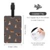 Basset Hound Dog Personalized Luggage Tag Durable Travel Bags Labels Business Travel ID Card Holder view 2