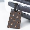 Basset Hound Dog Personalized Luggage Tag Durable Travel Bags Labels Business Travel ID Card Holder view 3
