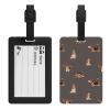 Basset Hound Dog Personalized Luggage Tag Durable Travel Bags Labels Business Travel ID Card Holder view 4