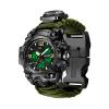 23-in-1 Survival Military Digital Watch, Mens Tactical Multi-Functional and Adjustable Wristband Outdoors Waterproof Army Green Sports Watches with Compass Paracord Band view 1