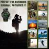 23-in-1 Survival Military Digital Watch, Mens Tactical Multi-Functional and Adjustable Wristband Outdoors Waterproof Army Green Sports Watches with Compass Paracord Band view 4