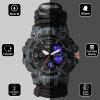 23-in-1 Survival Military Digital Watch, Mens Tactical Multi-Functional and Adjustable Wristband Outdoors Waterproof Black Camouflage Sports Watches with Compass Paracord Band view 4