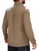 MAGCOMSEN Men's Golf Quarter Zip Shirts Long Sleeve Thermal Running Pullover Warm Fleece Lined Athletic Shirts Khaki,XL view 3