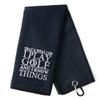 DYJYBMY 'That's What I Do' Golf Towel - Embroidered Black with Clip, Perfect for Golf Bags & Birthday Gifts for Golf Fans view 1