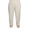 Alfred Dunner Womens Plus-Size Soft Twill Mid-Rise Regular Fit Straight Leg Short Length Casual Pant Stone Size 16W view 1