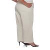 Alfred Dunner Womens Plus-Size Soft Twill Mid-Rise Regular Fit Straight Leg Short Length Casual Pants, Stone view 3
