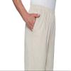 Alfred Dunner Womens Plus-Size Soft Twill Mid-Rise Regular Fit Straight Leg Short Length Casual Pants, Stone view 4