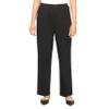 Alfred Dunner Womens Plus-Size Soft Twill Mid-Rise Regular Fit Straight Leg Short Length Casual Pants, Black view 1