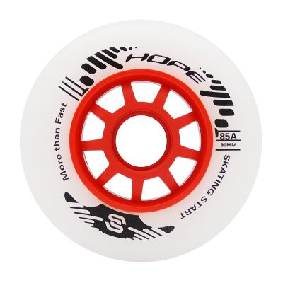 SKT HP Speed Inline Skate Wheels, 8 Pack 90mm 85A Replacement Roller Skate Wheels for Outdoor Speed Skating Skate