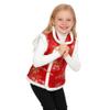 SZCQ Girl Vest Coat Fleece Quilted Chinese New Year Kids Outfits Traditional Tang Tank Tops Red(M) view 1