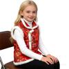 SZCQ Girl Vest Coat Fleece Quilted Chinese New Year Kids Outfits Traditional Tang Tank Tops Red(M) view 2