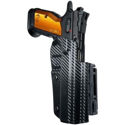 Black Scorpion Gear Pro IDPA Competition Holster fits CZ Tactical Sport Orange (Carbon Fiber, Right-Hand Draw)