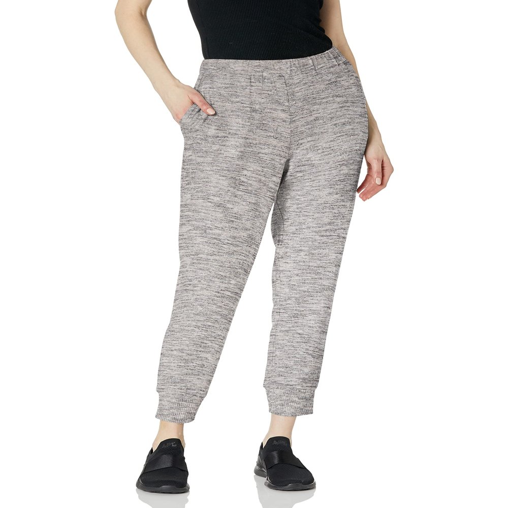 Lucky Brand Women's Cloud Jersey Easy Jogger, Space DYE Gray, XXL