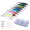 Minnow Lures,Fishing Lures for Bass,Tackle CrankBait Swimbait Topwater Lures Trout Walleye Freshwater/Saltwater Artificial Lure,10pcs/Box view 2
