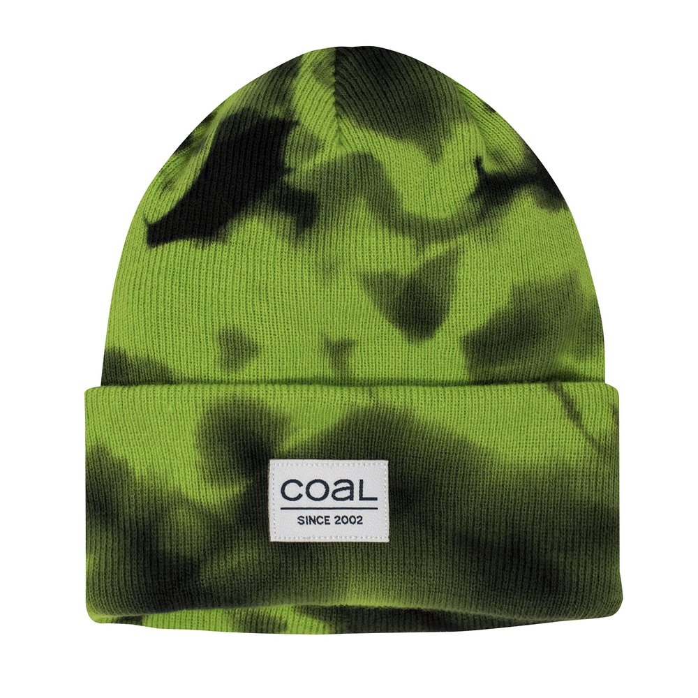 Coal Standard Super Soft Green Tie Dye Cuff Beanie Hat | Unisex Mens Womens