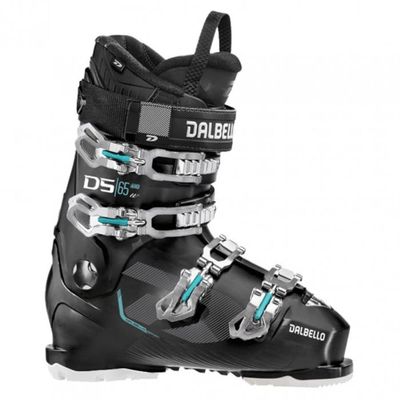 Dalbello 2022 MX 65 LS Women's Ski Boots (23.5), Black/Black Trans