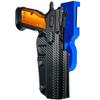 Pro Heavy Duty Competition Holster fits CZ Tactical Sport Orange (Right-Hand Draw, Blue/Carbon Fiber) view 1