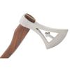Hand Forged Viking Bearded Axe  1075 High Carbon Steel, Handmade Medieval Style Camping & Hunting Axe with Ash Wood Handle and Leather Sheath (Cross) view 4