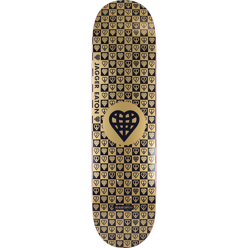 The Heart Supply Eaton Trinity Deck - 8.25 Gold Foil - (Bundled with Free 1" Hardware Set)