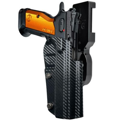 Pro Heavy Duty Competition Holster fits CZ Tactical Sport Orange (Right-Hand Draw, Black/Carbon Fiber)