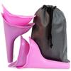 4 Pcs Female Urination Device Female Urinal for Women Womens Urinal Pee Funnel for Pee Standing with Carrying Bag (2 Purple + 2 Pink) view 1