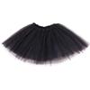 Black Tutu Skirts for Women Mardi Gras Outfit Tulle Skirt Girls 5 Layers Adult Halloween Swan Costume Dress Party Favor (Black) view 1