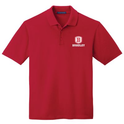 J2 Sport Bradley University Mens Adult Polo NCAA Collegiate Short Sleeve Polo Shirt Red