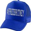 ALLNTRENDS Free Britney Cap Freebritney Embroidered Trucker Hat 90s Music Lovers Hashtag Caps (Royal Blue) view 1