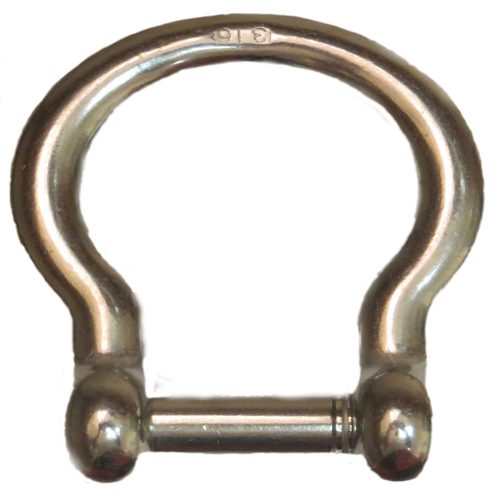 US Stainless Stainless Steel 316 Bow Shackle with Hex Sink Pin Marine Grade (5/8" 16mm Hex Pin Bow Shackle)