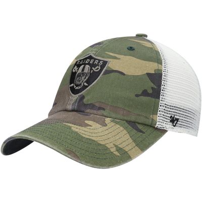 47 Men's Camo Las Vegas Raiders Branson Clean Up Trucker Hat