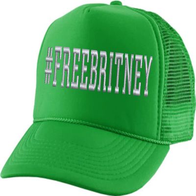 ALLNTRENDS Free Britney Cap Freebritney Embroidered Trucker Hat 90s Music Lovers Hashtag Caps (Kelly Green)