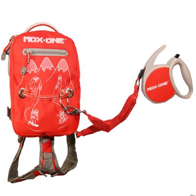 MDXONE Kids Ski & Snowboard Harness  Retractable Leash, Shock-Absorbing Bungees, Backpack & Removable Seat