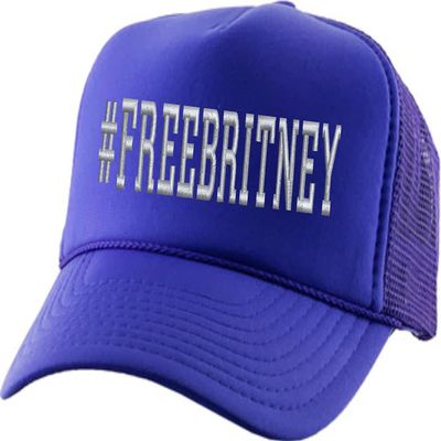 ALLNTRENDS Free Britney Cap Freebritney Embroidered Trucker Hat 90s Music Lovers Hashtag Caps (Purple)