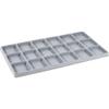 Black Glass Top Jewelry Case (Snap Close lid) w/ 1 Tray Insert (Gray 18-Slot Plastic Tray) view 3