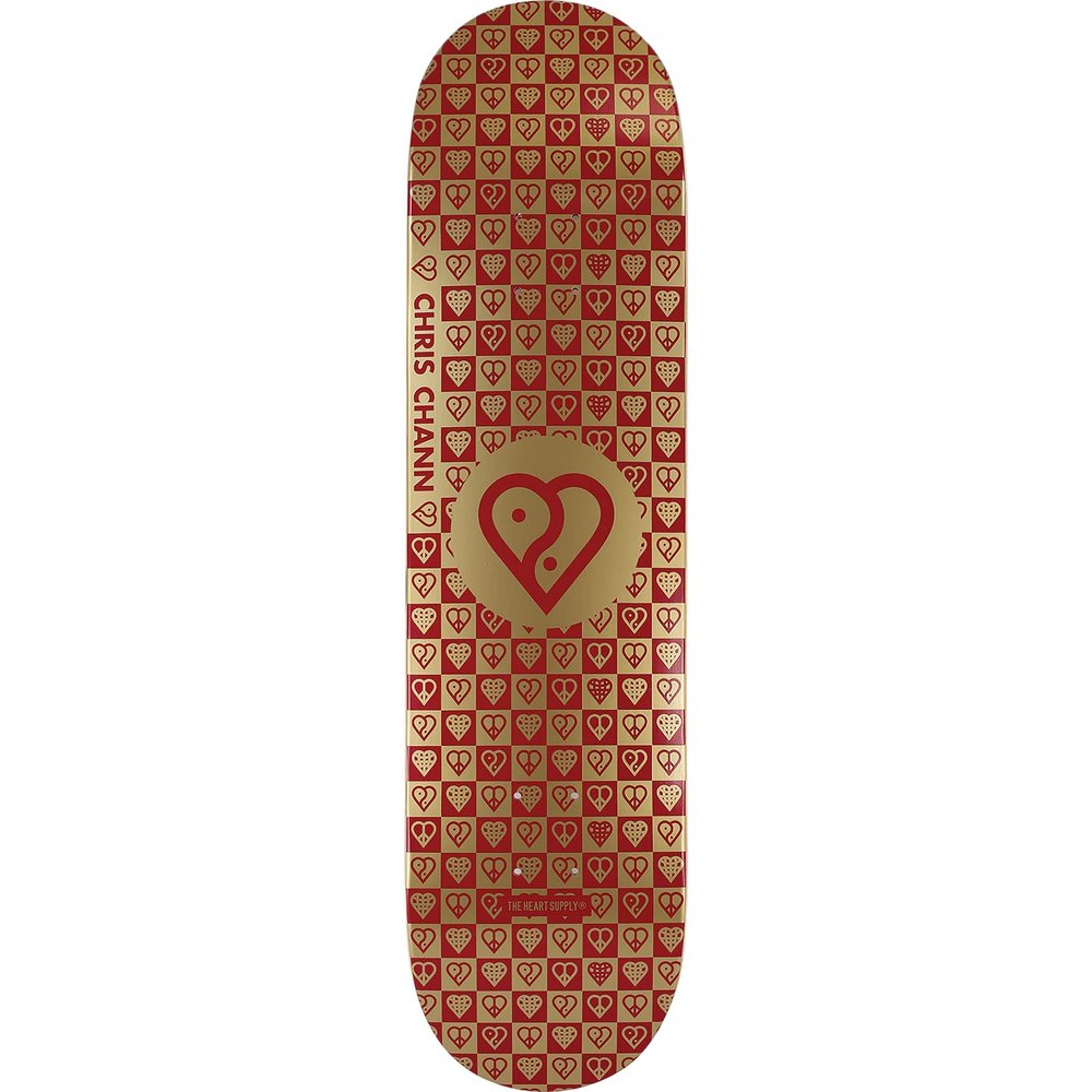 The Heart Supply Chann Trinity Deck - 8.0 Gold Foil - (Bundled with Free 1" Hardware Set)