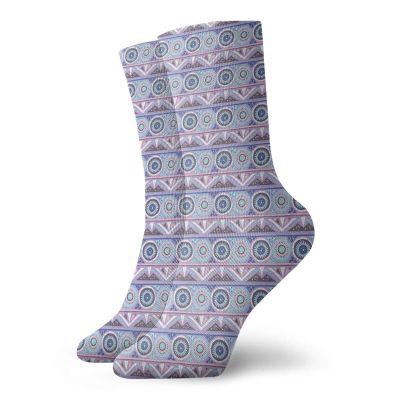 GULTMEE Funny Compression Socks Women and Men,Happy Colorful Bohemian Ornaments With Creative Circles Spots And Triangles,Best for Circulation,Running,Athletic,Nurse,Travel, -12 inch