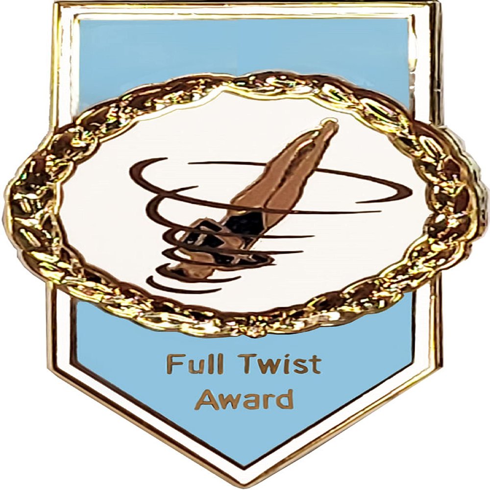 Snowflake Designs Full Twist Gymnastics Award Pin - #1302