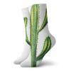 GULTMEE Cactus Funny Compression Socks Women and Men,Mexican Hot Desert Cactus Flower Plant Botanic Nature Cartoon Like Print Image,Best for Circulation,Running,Athletic,Nurse,Travel,Green -12 inch view 1