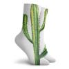 GULTMEE Cactus Funny Compression Socks Women and Men,Mexican Hot Desert Cactus Flower Plant Botanic Nature Cartoon Like Print Image,Best for Circulation,Running,Athletic,Nurse,Travel,Green -12 inch view 2