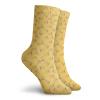 Birdcage Funny Compression Socks Women and Men,Empty Pet Bird Cage Flat Icon Pattern On Yellow Background,Best for Circulation,Running,Athletic,Nurse,Travel,Earth Yellow Coral And Pale Grey -12 inch view 2