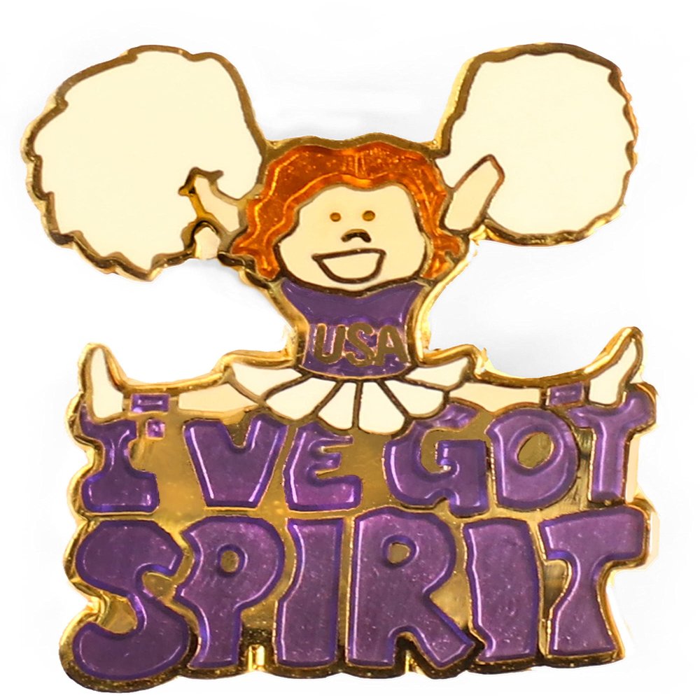 Snowflake Designs Purple I've Got Spirit Cheerleading Pin #170