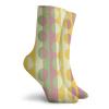 GULTMEE Funky Colorful Cushion Sport Socks,Retro Textured Circle Geometric Shapes Over Striped Grid Background Soft Design,Athletic Cushioned Running Performance Crew Socks For Men/Women, -12 inch view 2