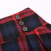IDEALSANXUN Plaid Skirt for Womens High Waist Aline Pleated Midi Skirts (Red, Small) view 4