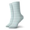 Seahorse Funny Compression Socks Women and Men,Aquatic Creatures Themed Illustration Of Seahorses In Engraving Style,Best for Circulation,Running,Athletic,Nurse,Travel,Pale Blue And White -12 inch view 1